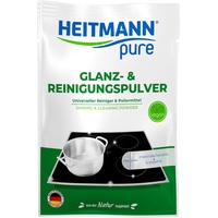 Heitmann pure Glanz- Reinigungspulver, für Küche, Bad, Oberflächen, Edelstahl, Silber, Messing, Sneaker, 1x30 g