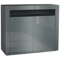 Vladon Kommode, Grau, 108x92x40 cm, Wohnzimmer, Kommoden & Sideboards,