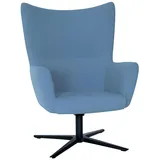 Blauer Sessel Ohrensessel Designer 1-Sitzer Moderner Cocktailsessel