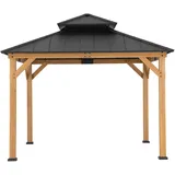 Sunjoy Zedernholz Gazebo 3,3 x 3,3 m Anthrazit