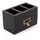 DESIGN DELIGHTS Stiftehalter Holz 19x12x10 cm Schwarz