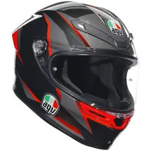 AGV K6 S Slashcut Helm, schwarz/grau/rot, 2XL
