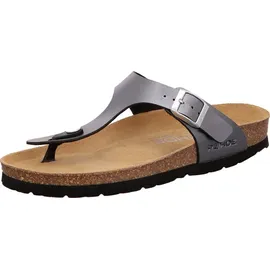 ROHDE Zehentrenner Pantolette Metallic-Optik Alba 5600, Grau | Gr.: 38