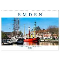 Calvendo EMDEN, Seehafenstadt in Ostfriesland (Wandkalender 2026 DIN A3