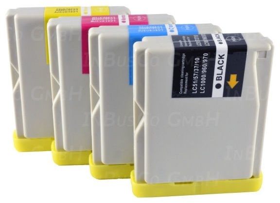 4x Reinigungspatronen Kompatibel für BROTHER FAX-1360 FAX-1860C FAX-1960C WOW (1 x BK (Black), 1 x C (Cyan), 1 x M (Magenta), 1 x Y (Yellow))