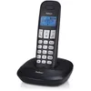 PROFOON Schnurloses DECT-Telefon PDX-1100 - DECT-Telefon mit 1 Mobilteil, schwarz (schwarz, silber), Stationärtelefone