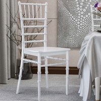 8er-Set Hochzeitsstuhl | Kunststoff | Weiß | Stapelbar | Chiavari Stuhl, Chiavarina Stuhl, Tiffany Stühle