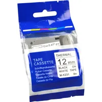 Ampertec P-Touch Band kompatibel zu M-K231BZ schwarz auf weiß