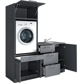 laundreezy Mehrzweckschrank-Set 168 x 200 x 68 cm Grau