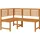 vidaXL Garten-Eckbank 140 x 140 x 85 cm Braun