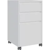 Relaxdays Rollcontainer 3 Schubladen 40 x 50 x 60 cm schwarz, weiß