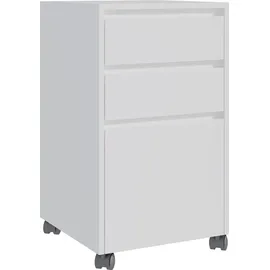 Relaxdays Rollcontainer 3 Schubladen 40 x 50 x 60 cm schwarz, weiß