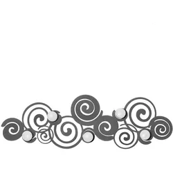Orfeo – Wandkleiderbügel Schlamm, 6 Haken, Eisen, platzsparend – Made in Italy