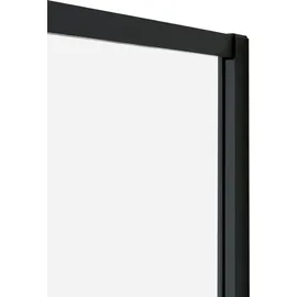 Beliani Tocantins Duschkabine mit Pendeltür 90 x 190 cm Schwarz/Klarglas Fünfeck