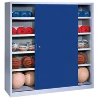 C+P Ballschrank mit Vollblech-Schiebetüren (Typ 4), HxBxT 195x120x50 cm,