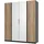 masseno Drehtürenschrank CAGLIARI 200 x 239 x 61,9 cm Schwarz