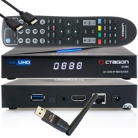 OCTAGON SX888 4K UHD IP H.265 HEVC Smart TV Set-Top Box - Sat to IP TV Receiver, Media Server, DLNA, YouTube, Web-Radio, App iOS & Android App, gratis EasyMouse HDMI-Kabel + 150 Mbit/s WLAN Adapter