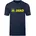 T-Shirt marine meliert/neongelb S