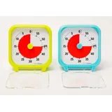 Time Timer Pocket Taschen-Timer 7,5 x 7,5 cm Rot Kunststoff - lautlos, Flip-Case, visuelle Zeitanzeige, ab 3 Jahren