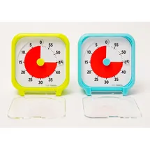 Time Timer Pocket Taschen-Timer 7,5 x 7,5 cm Rot Kunststoff - lautlos, Flip-Case, visuelle Zeitanzeige, ab 3 Jahren