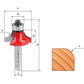 Freud Abrundfräser Schaft 12 mm 19 (Radius)