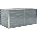 vidaXL Garten-Hochbeet verzinkter Stahl rechteckig 160 x 80 x 77 cm Grau 