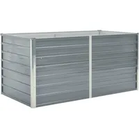 vidaXL Garten-Hochbeet verzinkter Stahl rechteckig 160 x 80 x 77 cm Grau 