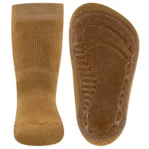 Ewers Stoppersocken Uni, Socken mit Anti-Rutsch-Sohle für Jungen und Mädchen, 1 Paar rutschfeste Kindersocken mit Gummisohle, Kurkuma (Gelb-Orange), Größe 39-42