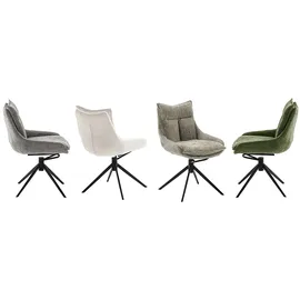 MCA Furniture Esszimmerstuhl Parker Polyester braun 2er Set