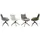 MCA Furniture Esszimmerstuhl Parker Polyester braun 2er Set