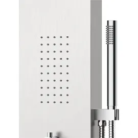 Marwell Essenza chrom 125x20 cm - Regendusche - Handbrause mit Schlauch