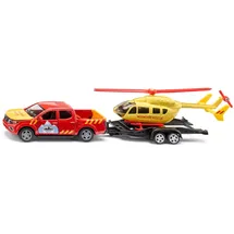 Siku 2570 - Nissan Navara mit Helikopter Rot/Gelb 1:50