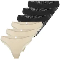 Only Brazil-Slips 6 St. Schwarz/Beige XL