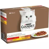 Gourmet Gold 12-Pack Feine Snacks in Sauce Katzenfutter 8 Kartons (96 x 85 g)