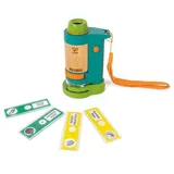 HaPe Nature Fun Tragbares Mikroskop - zum Entdecken aus Bambus und pflanzlichem Kunststoff, mit Licht und Objekträgern, Outdoor Entdecker- und Naturforscher-Mikroskop, für Kinder ab 4 Jahre