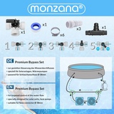 Monzana 12-teiliges Bypass Set Pool Adapter für Solarheizung Sandfilteranlage Wärmepumpen