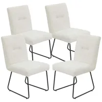 Möbel stellbrink 4er Set Kufenstuhl Finja - Webstoff Creme