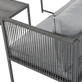 Svita Detroit Gartenmöbel Set Polyrattan Lounge Modular grau