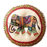 Generisch Sitzkissen für Stuhl, 40x40 cm Boho Sitzkissen Rund Bequemes Bodenkissen, Sitzkissen Boden gartenmöbel-Kissen, Sitzerhöhung Stuhl, Sesselauflage für Indoor und Outdoor