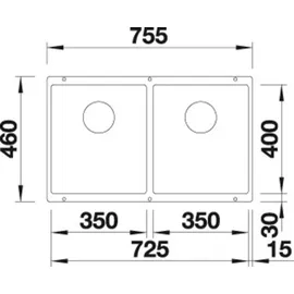 Blanco Subline 350/350-U weiß + Handbetätigung + InFino