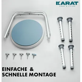 Karat Duschhocker Peter 360° drehbar höhenverstellbar blau