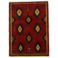 Orientteppich Perserteppich Gabbeh 148 x 112 cm, Borento, rechteckig, Handgeknüpft rot
