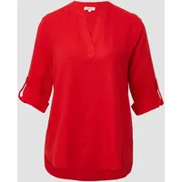 S.Oliver Leinenmix-Bluse mit Turn-up rot 34