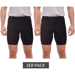 2er Pack F2 Race Herren Fahrrad-Hose mit Rückentasche Mountainbike-Hose mit High-Performance-Sitzpad Radler-Hose 6557 2038 Schwarz - S