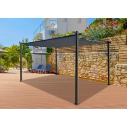 Jet-Line Pavillon Gartenzelt Gartendach Dach Zelt Pergola Garten KAIRO LIGHT 3x3m anthrazit