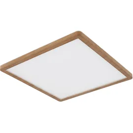 GLOBO Deckenpanel Deckenlampe Deckenleuchte LED Panel Badezimmerlampe Badleuchte, IP44 Backlight Memoryfunktion 3 Stufen, Holzoptik opal, 24w 2300lm Warmweiß, Lxbxh 42x42x2,5cm