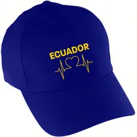 Multifanshop Baseballcap - Ecuador - Herzschlag - Druck gelb