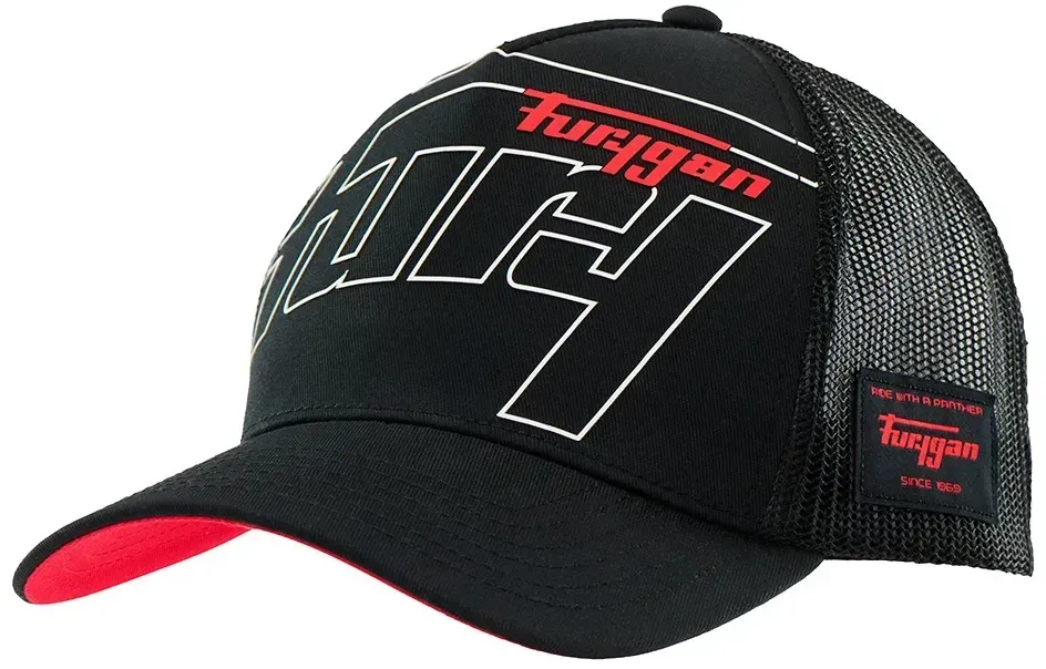 Furygan Rage Trucker-kappe - Black / White / Red - One Size