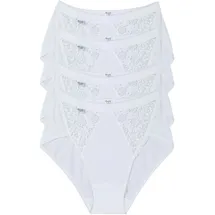 SLOGGI Damen Chic Midi 4P Slip, White, 38 - 38