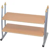 INOSIGN Schuhregal 2 offene Fächer 100 x 80 x 35 cm buchefarben lackiert / beige